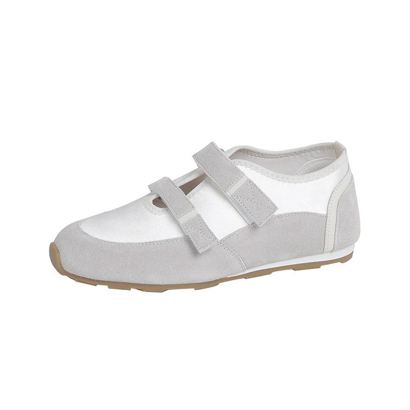 S Yixinda Double Velcro Soft Sole Soft Surface Ballet Single Shoes Mary Jane Sports Casual Shoes Women
