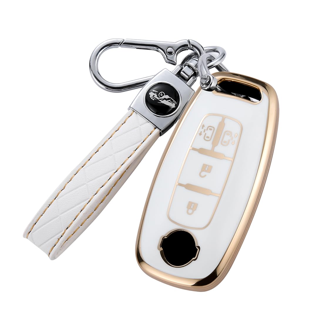 

Kinotaka Sakura Serena Key Case Compatible with Nissan Serena C28 Series Double Sided Sliding белый