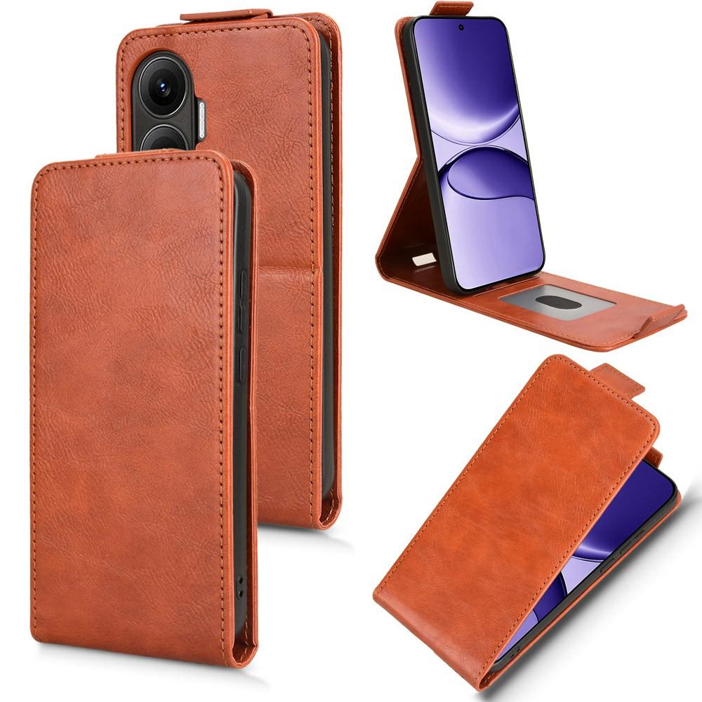 

For Xiaomi Redmi Turbo 4 Pro 5G Stand Case Magnetic Clasp Vertical Flip Leather Phone Cover with Card Holder Orange