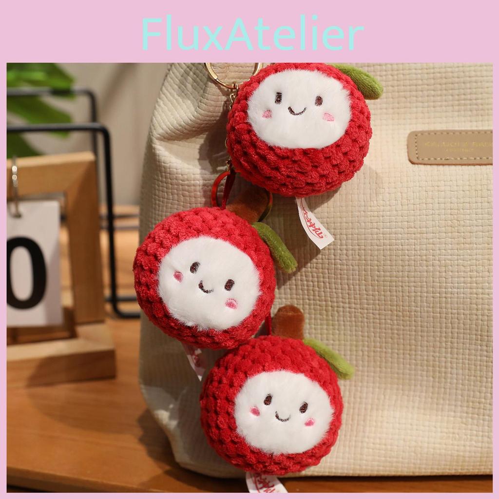 Lychee Fruit Plushie Keyring With Pp Cotton Filling For Bag Decoration And Collectors