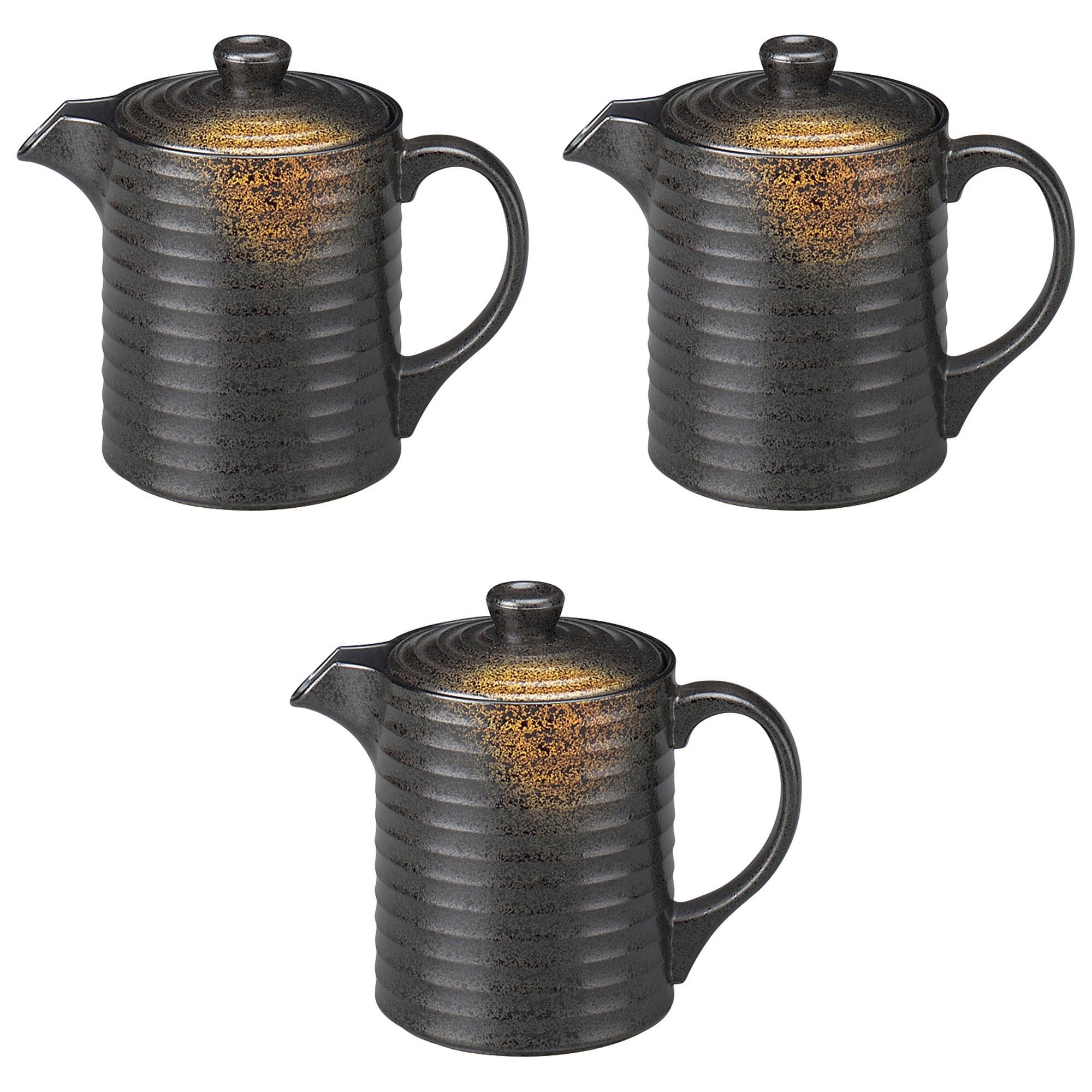 

Set of 3 Yasuragi Shirutsuji Yakishime 750cc x x Shirutsuji ABS resin Setomonohonpo [TA] (large) [19.6 11.6 16.9 cm] Heat-resistant Heat-resistant