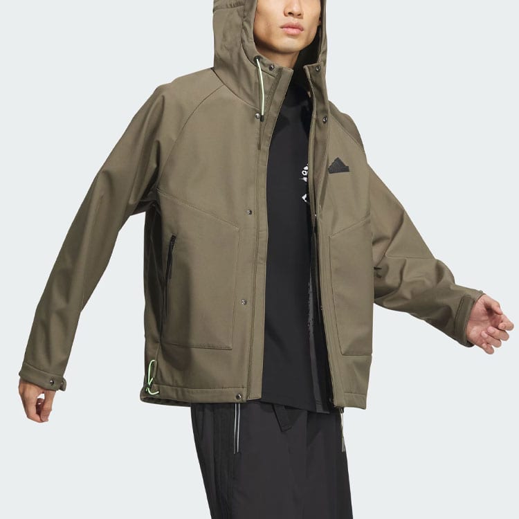 Adidas CITY ESCAPE Jacket Jackets & Coats Men's Strata Olive Green JE8574
