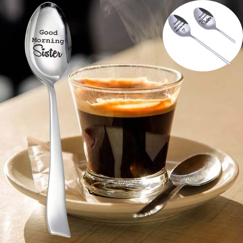 Sister Morning Good Spoons Christmas Gifts Lovers Coffee Scoop Kitchen Xmas