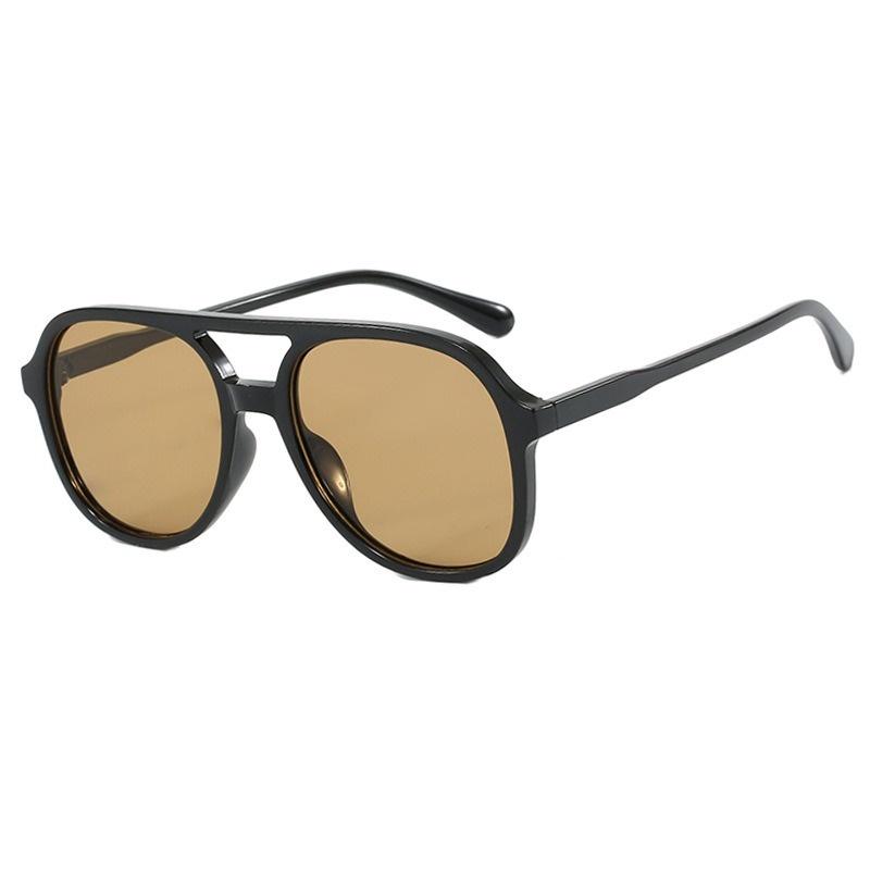 Retro sluneční brýle s dvojitým můstkem a velkým rámem pro ženy, nadměrné čtvercové, s přechodovým sklem, značkové, ultralehké brýle pro muže