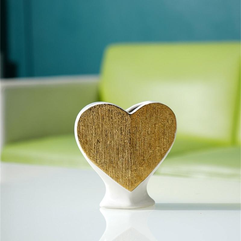 Flower Vase Heart Shaped Flower Pots Unique Decorative Vase for Home Wedding Valentines Day Gift Desktop Living Room