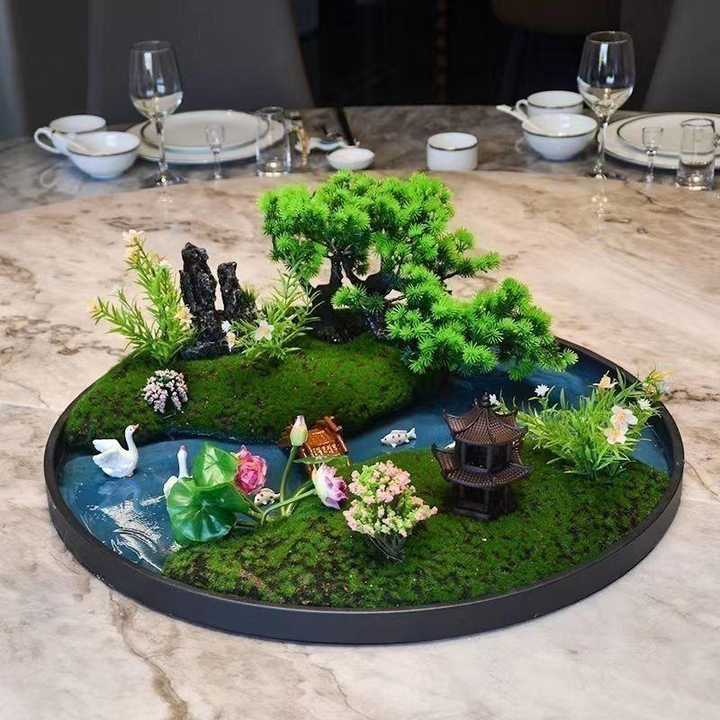 Hotel Dining Table Turntable Floral Display and Arrangement
