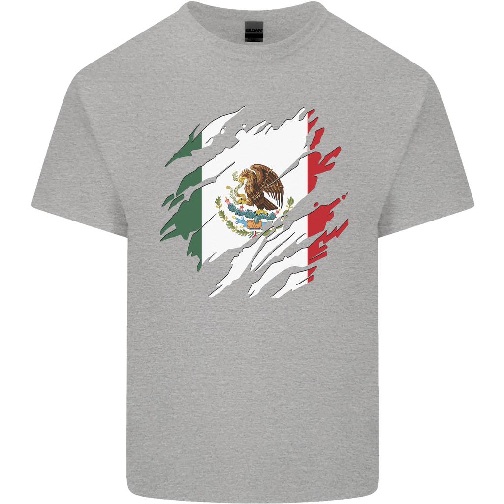 Torn Mexico Flag Mexican Day Football Unisexs Light Cotton Tshirt