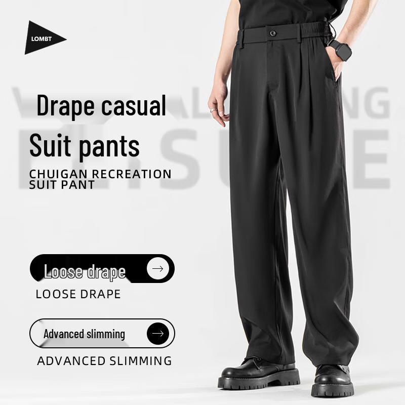 

LOMBT Men s Casual Straight-Leg Dress Pants LF02 3XL