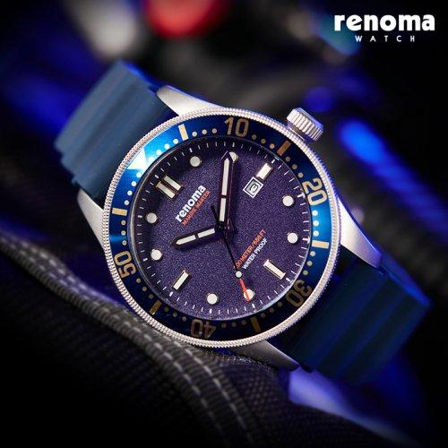 [RENOMA Watch] RENOMA Watch Marine Master Diver Watch Blue RE-2101BU NONE