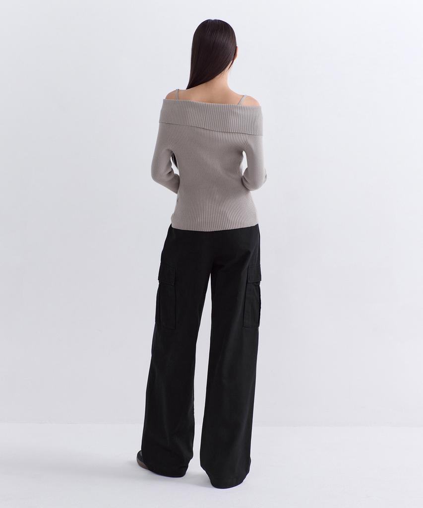 MUSINSA STANDARD WOMAN Women'S Fleece-Lined Wide Cargo Pants [Black]
