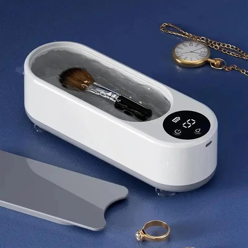 Portable Jewelry Cleaning Machine Jewelry Automatic 360° Deep Cleaning Tool Ultra Portable USB Charging High-Frequency Vibration