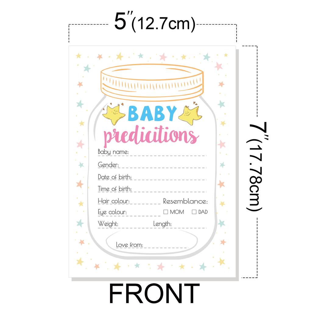 10pcs Gender Reveal Baby Shower Games Cards | Birthday Party Activities, Boy/Girl Theme, Group Fun for Kids & Adults