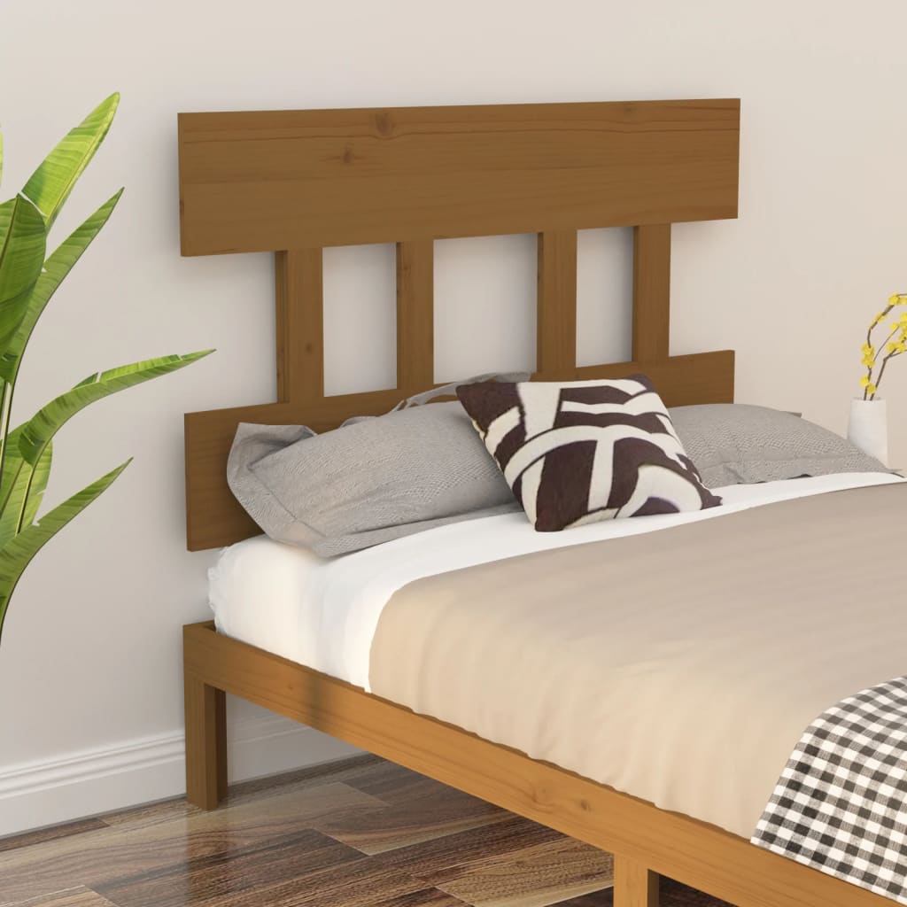 Headboard Honey Brown 93.5 X 3 X 81 Cm Solid Pine Wood