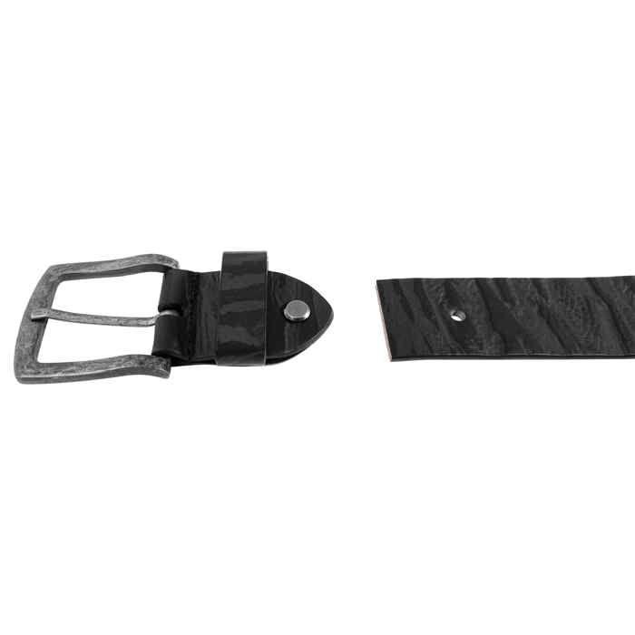 Ceinture pour homme - LEONARDO VERRELLI - Basique - Cuir véritable - Noir - Longueur ajustable 120–140 cm