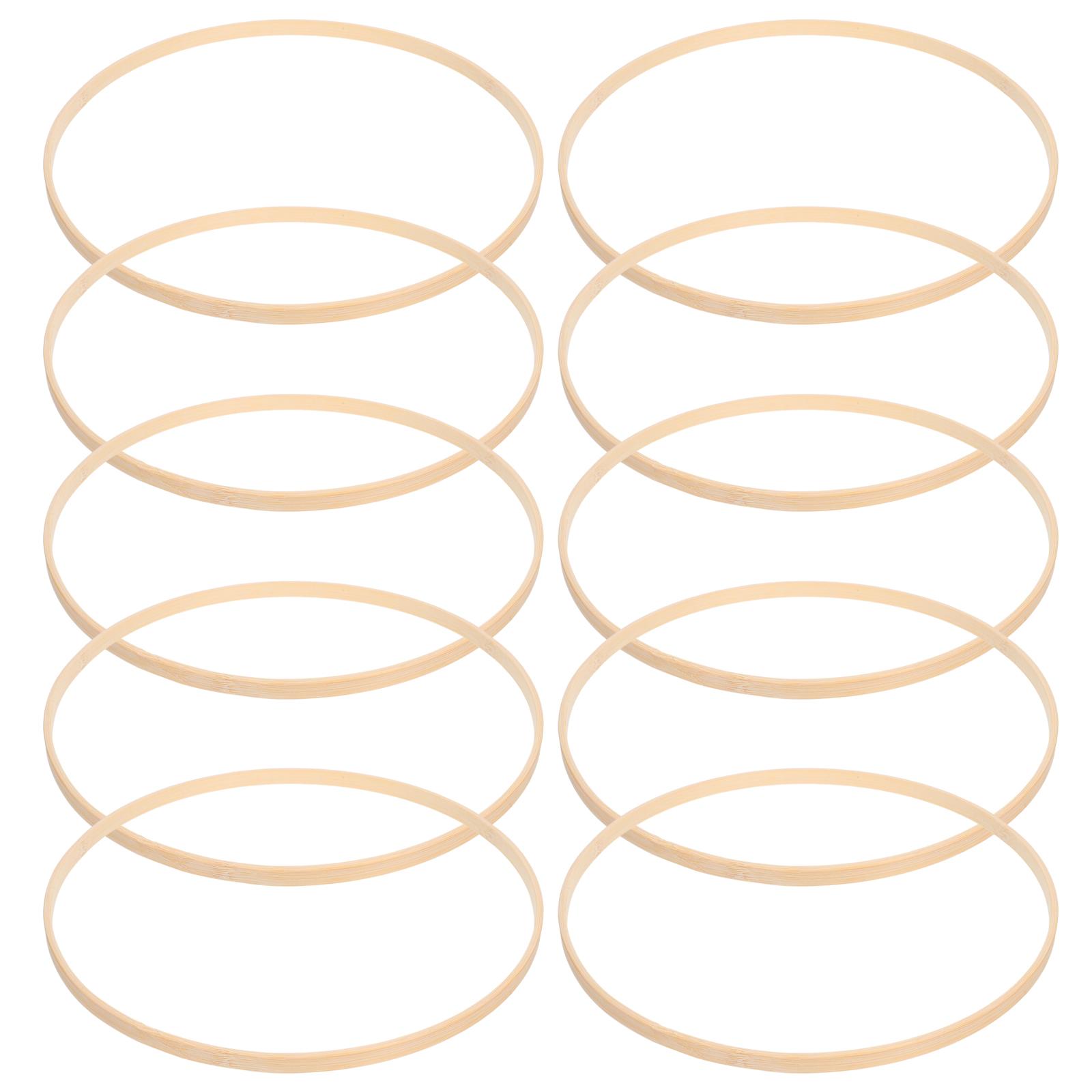 10pcs Bamboo Floral Hoops 25Cm: Wreath Frame For Diy Craft Dreamcatcher Wedding Decor Handmade Wreath Base Macrame Hoops Rings