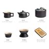 [Amazon Exclusive Brand] 11-Piece Portable Tea Set with Ceramic Teacups and Japanese Teapot, Lightweight and Portable, Perfect for Travel, Outings,