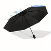 1pc Happy Cinnamoroll Sanrio Cartoon Umbrella, Portable 3-Fold Compact Umbrella, Suitable for Camping, Hiking and Travel, Ideal Easter Birthday Gift f
