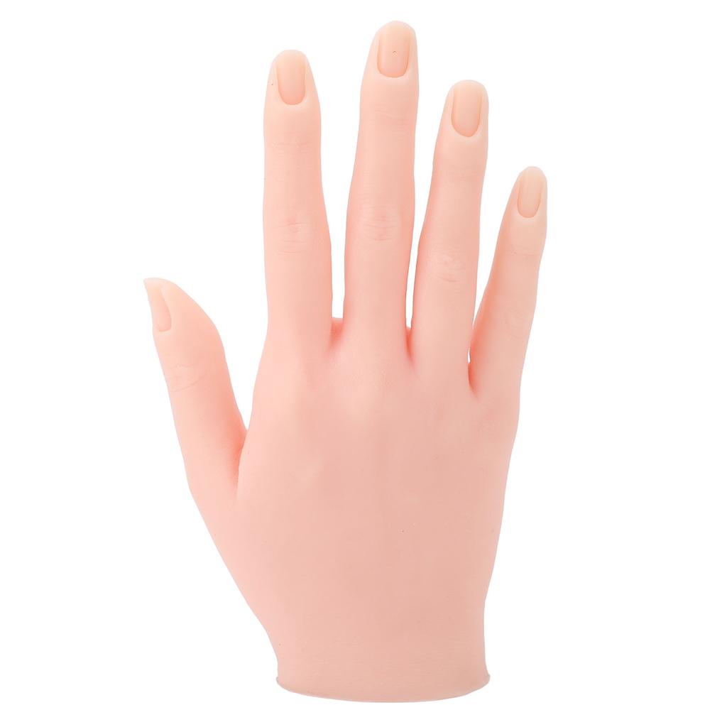 Nail Art Practice Hand High Simulation Flexible Silicone Nail Practice Training Mannequin Hand for Ring Bracelet