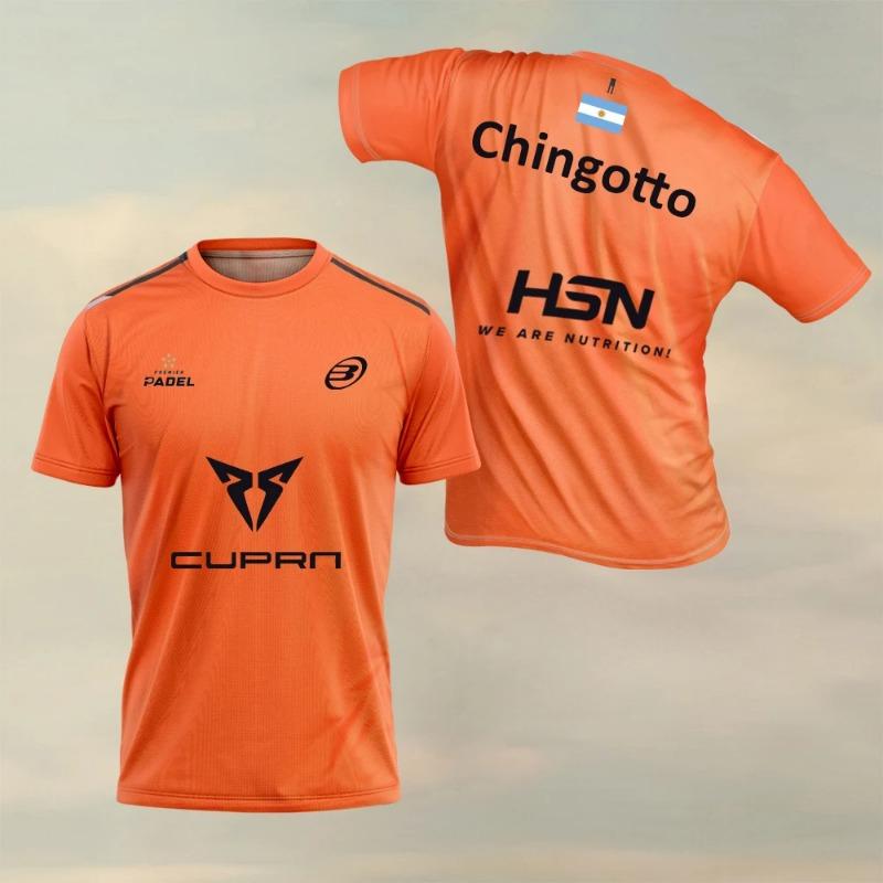 Nueva Camiseta Deportiva de Pádel Transpirable de Manga Corta Colección Fitness Ropa de Pádel Verano Secado Rápido Manga Corta Top Masculino Street