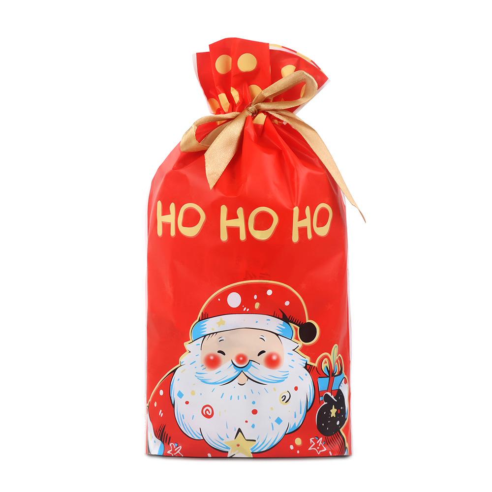 PE Drawstring Closure: Cute Christmas & New Year Gift Bag for Candy & Baking