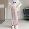 Pantaloni a gamba larga premaman: Taglia Comoda, Pancia Non Costretta, Vestibilità Petite, Velluto, Primavera/Estate 2026