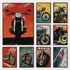 Minimalist Vintage Motorcycle Poster Vintage Cool Moto Bike Print Canvas Painting Wall Art for Garage Room Home Decor Biker G
