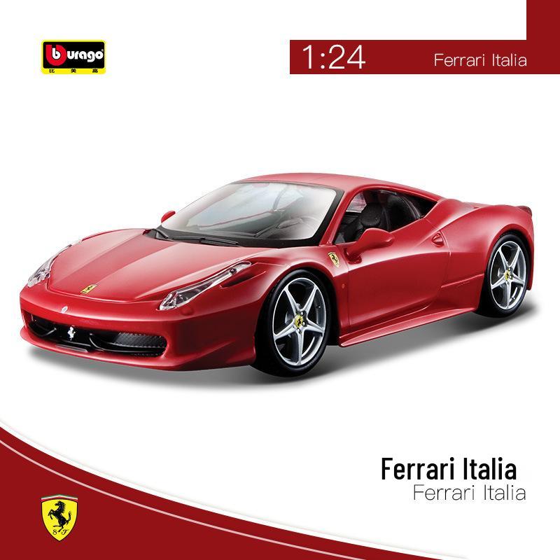 

Bimego 1:24 Модель автомобиля Ferrari 488 из литого металла, игрушка, подарок.