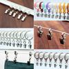 20-PCS  Stainless Steel Curtain Hook Clips, Heavy  Duty  Drapery  Hooks for  Living  Room Bedroom  Window  Decor  (Silver)