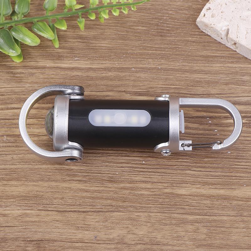 Cob Work Light Type-C Rechargeable Led Flashlight Keychain Hanging Portable Light Keyring Camping Pocket Lamp For Outdoor