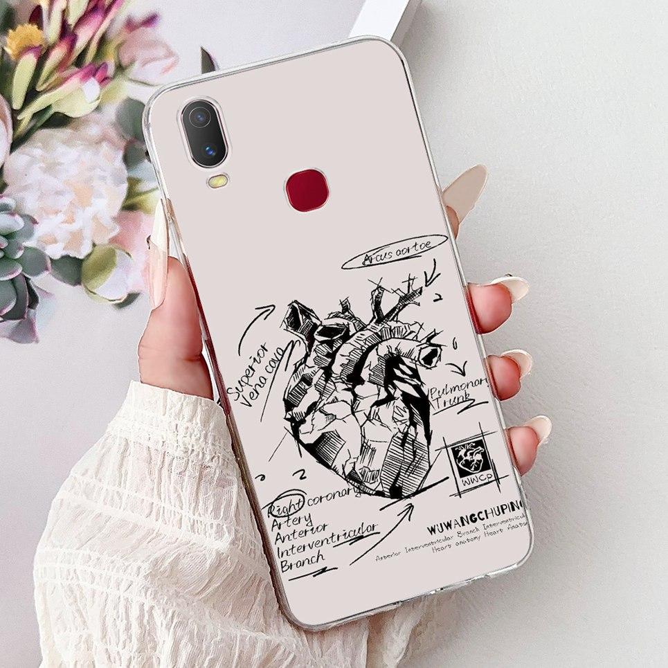 Cool Style Tiger Dragon Pattern Phone Case For Vivo Y11 2019 / Vivo Y12i 1906 Clear Soft Silicone TPU Back Cover Cartoon Coques
