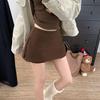 Women's Versatile Woolen Skirt Pants with Side Zipper - Stylish, Slimming, Two-Wear Design for Spring, Autumn, and Winter