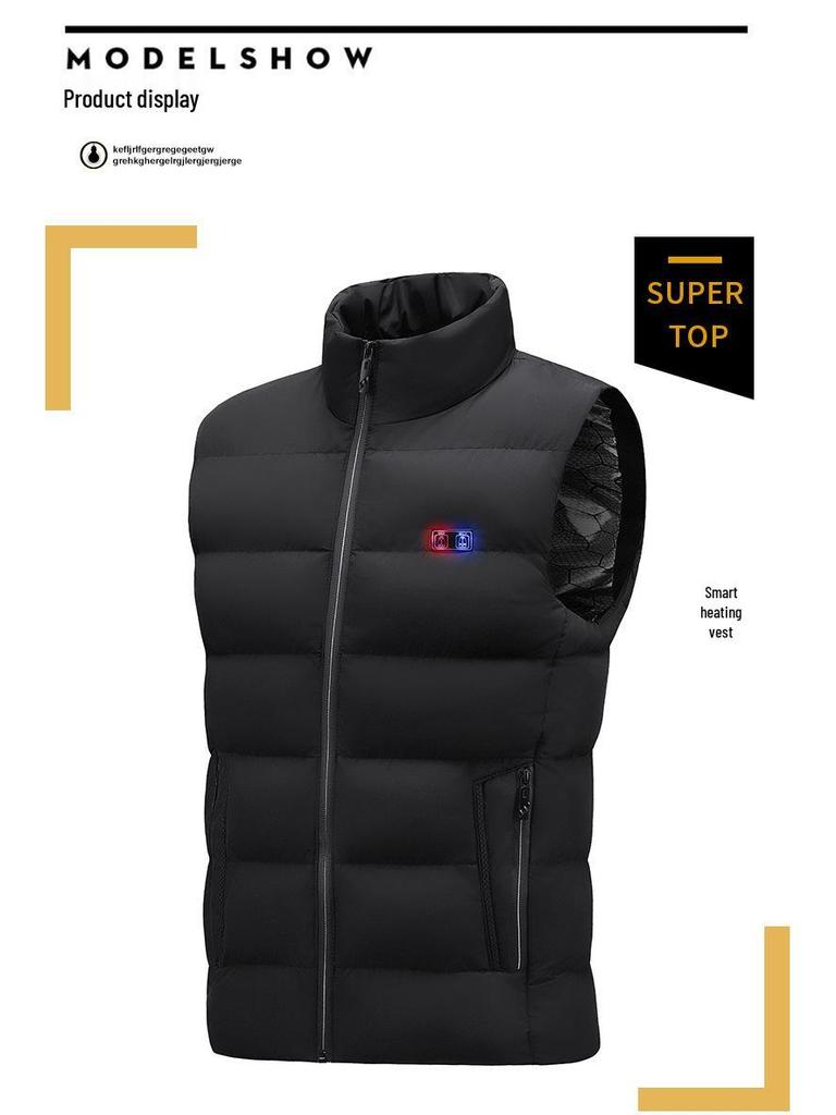 Smart Heated Vest: 9-Zone, USB-Charge, Unisex Winter Jacket with Dual-Switch Temperature Control