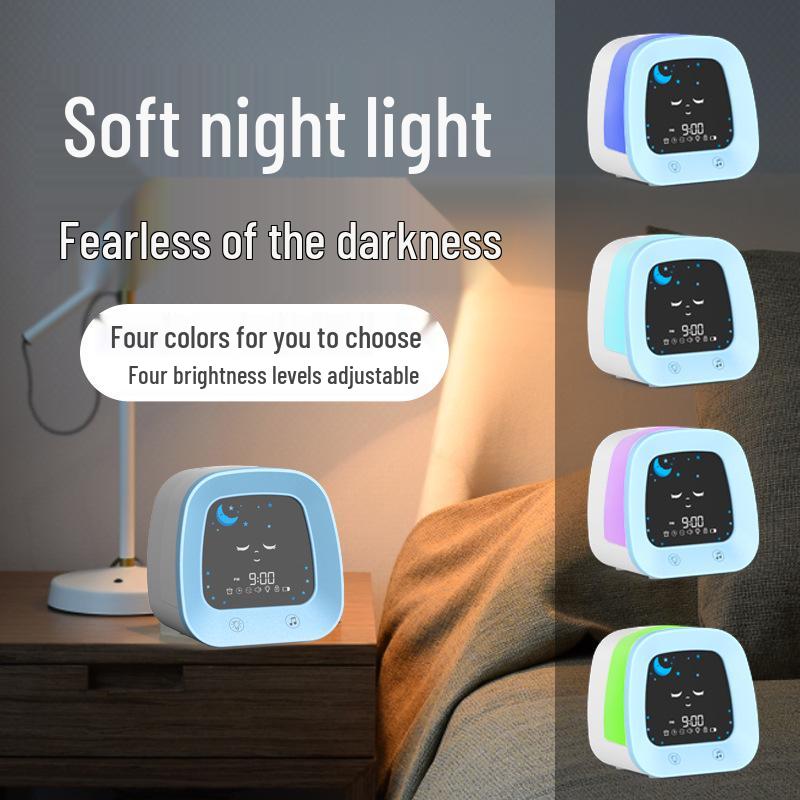 Children's Cartoon Digital Alarm Clock with Music, Silent Snooze, and Night Light