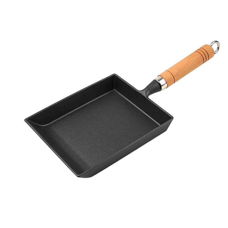 Antihaftbeschichtete quadratische Omelettpfanne aus Gusseisen für Tamagoyaki