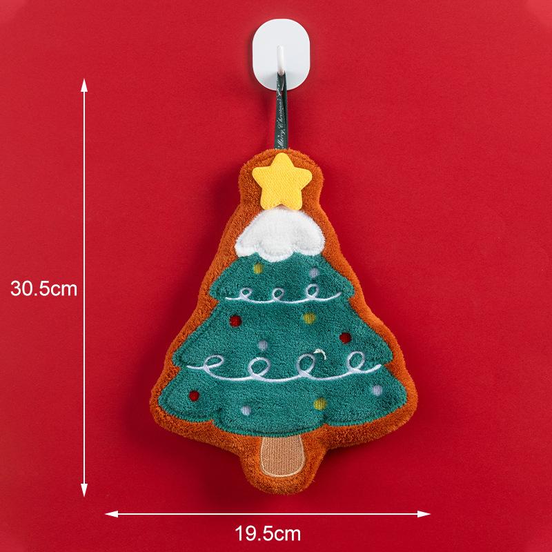 

Thick Coral Fleece Embroidered Towel Cute Hand Towel Kitchen Children s Small Towel One Size