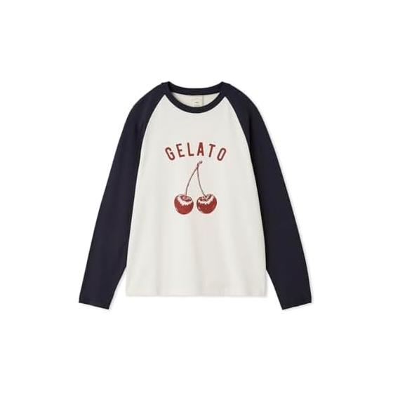 [Gelato Pique] One Point Raglan Long T-shirt PWCT254274 Women s