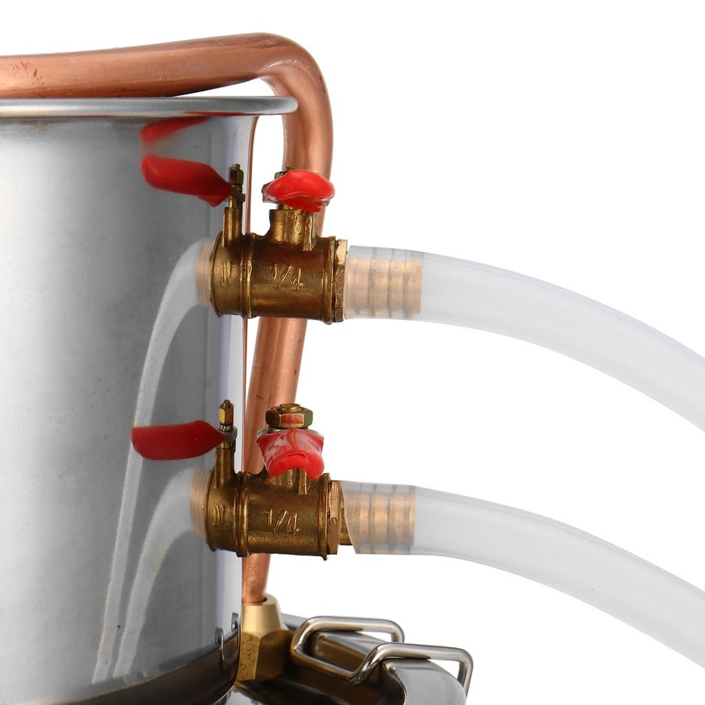 8L/2Gallon Distiller Alambic Moonshine Alcohol Still Stainless Copper Brew Water Wine Brandy Essential Oil Brewing Kit
