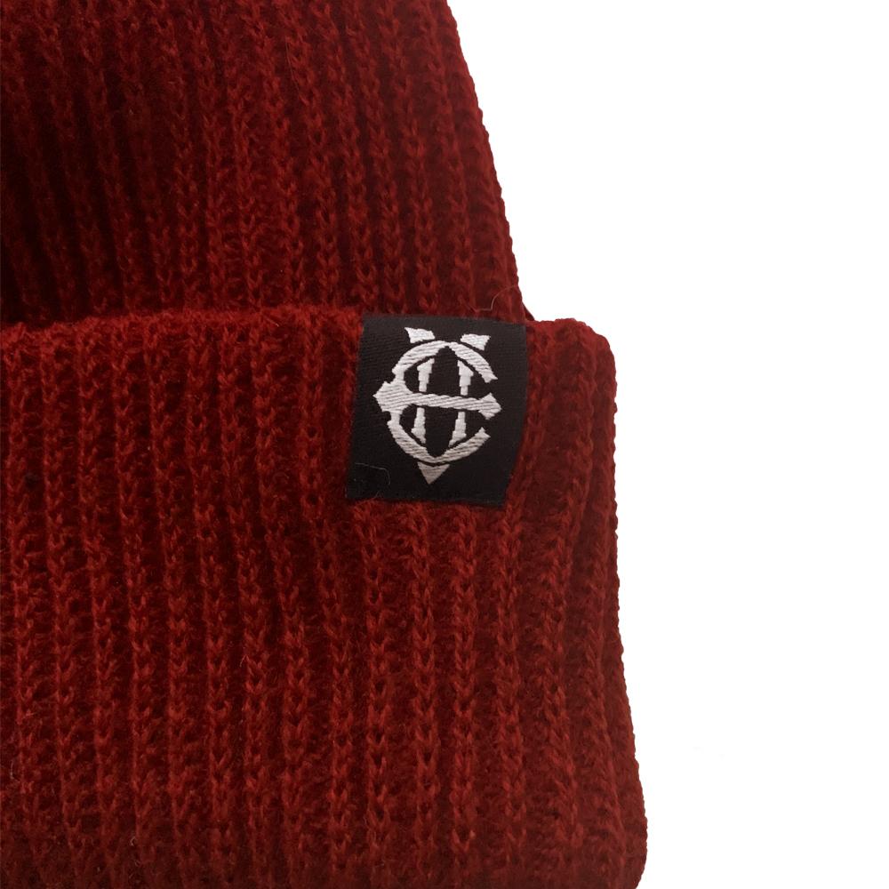 EIGHTVOLUME Ev Knit Ribbed Short Beanie (Red)