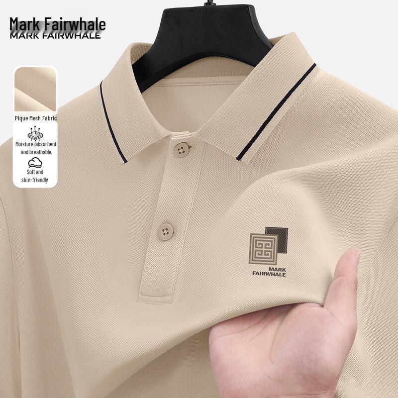 Mark Fairwhale Men's 2025 Summer Loose Fit Short Sleeve Polo Shirt