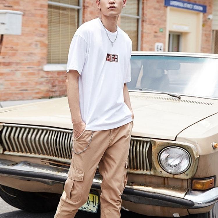 Li-Ning X Peoples Daily New Media Co-branded Letter Mens T-Shirt Men Tops White ATSP419-1