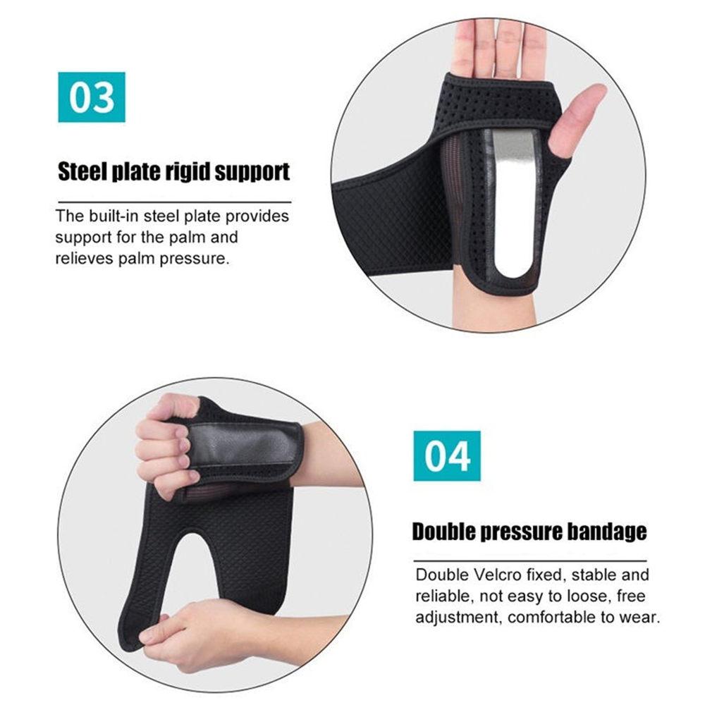 1 ks Zápěstní opěrka dlaně s odnímatelnou kovovou dlahou Stabilizátor pro tendinitidu Artritidu Syndrom karpálního tunelu Namožení