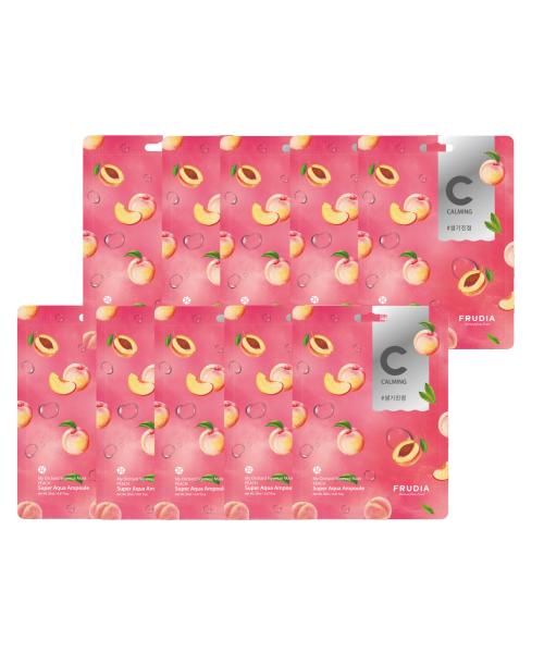 (Until 27.07.01) [Skin Soothing] Squeeze Mask Aqua Ampoule Peach 10-Pack