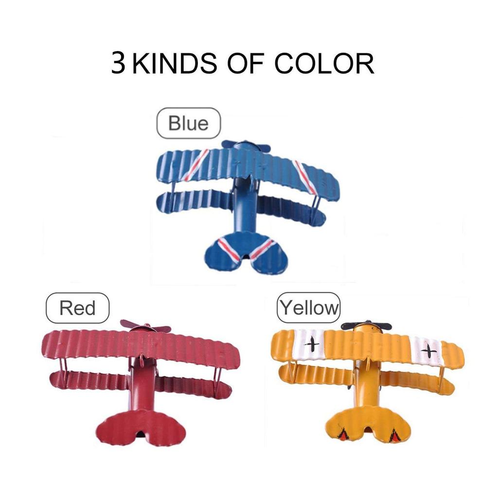 Retro Iron Small Airplane Model Ornaments Creative Iron Small Airplane Crafts Home Decorations