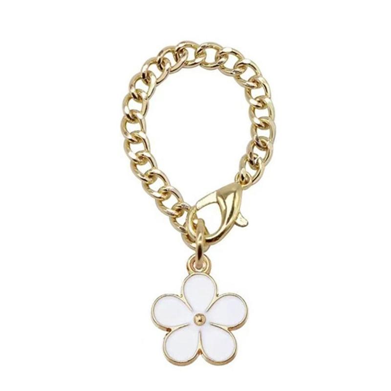 3Pcs Cup Flower Charm Chain Tumbler Water Cup Handle Decorative Charm Milk Teas Cup Pendants Gift for Girls Women