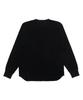 BEN DAVIS Waffle Henley Neck Long Sleeve T-Shirt Black