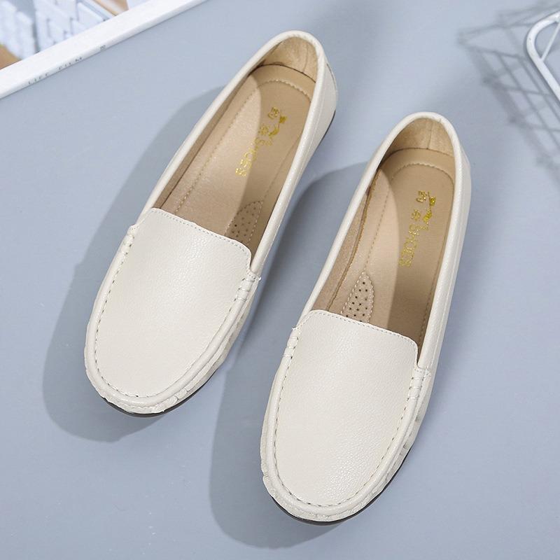 Nurse Shoes Women's Spring and Autumn Lazy Flat-bottomed Single Shoes Mother Shoes Soft-soled Maternity Shoes