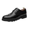 Men's shoes winter velvet warm leather shoes men's wedding groom shoes Korean version trendy versatile leather shoes