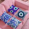 Classic Prank Evil Eyes Funny Pillow Case Silky Short Plush With Invisible Zipper Dustproof Sofa Cushion Cover For Home Decor