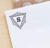 Printtoo Office Stationery Self Inking R-40 Trinagle Swirl Border S Alphabet Monogram Initial Rubber