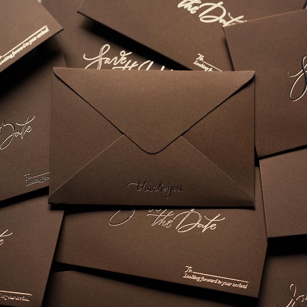 

Gold Stamped Translucent Sulfuric Acid Paper Wedding Invitation Envelope